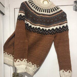 VINTAGE HAND KNIT FAIR ISLE SWEATERS SIZE S/M
